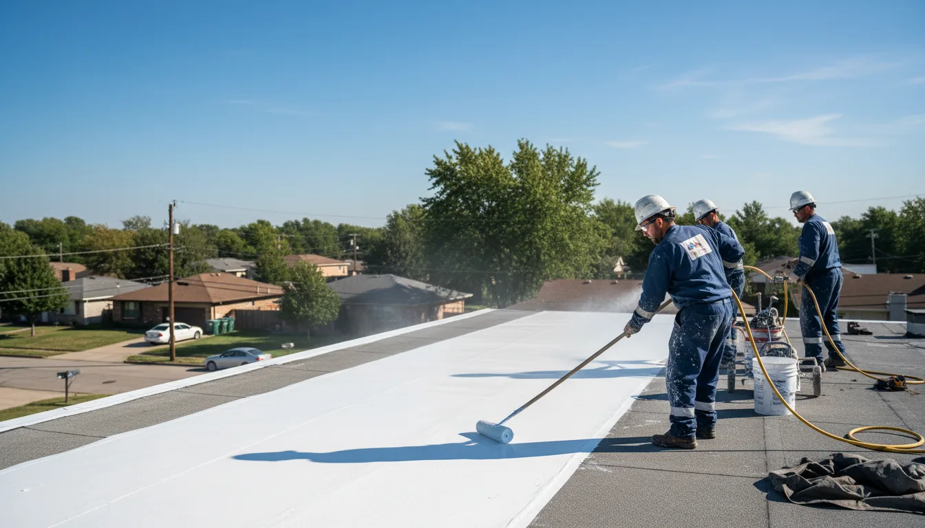 Commercial roof coating in Sherman, NY near me